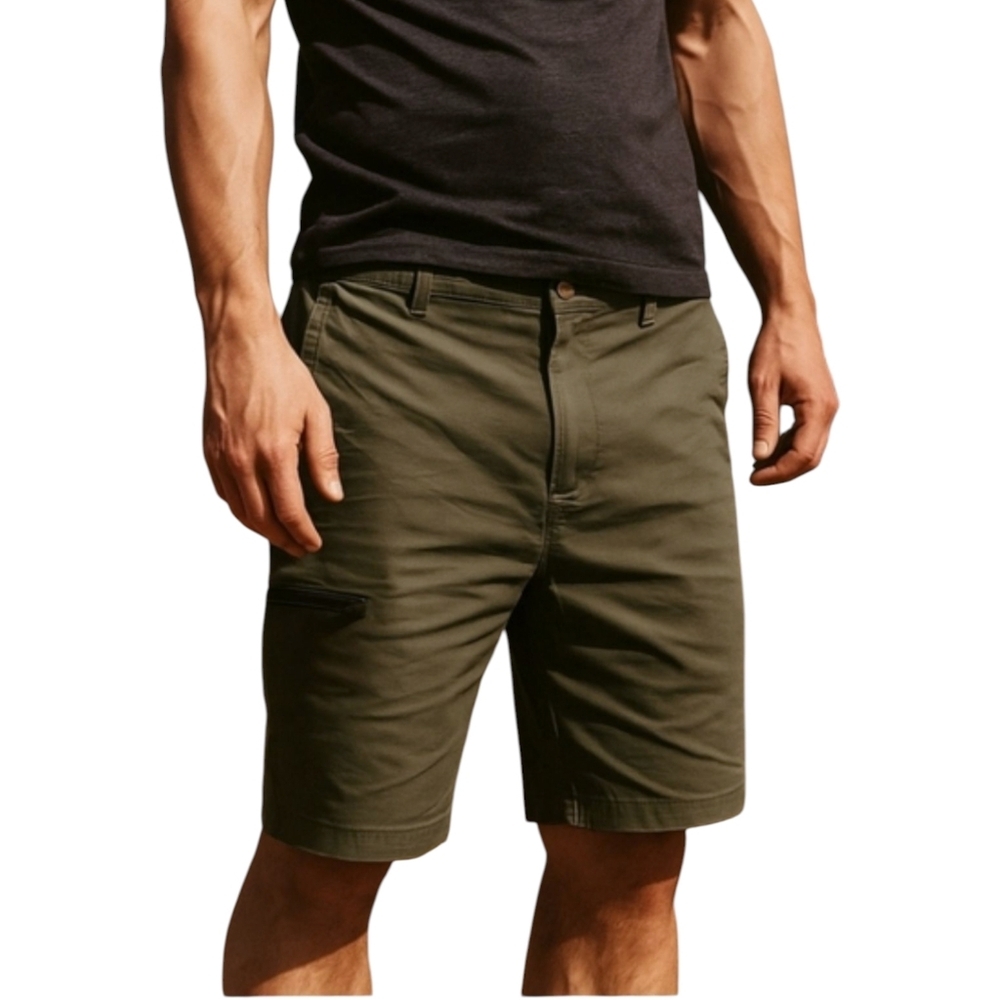 Weatherproof Men's Flex Waistband Ripstop Utility Trail Shorts in Beetle